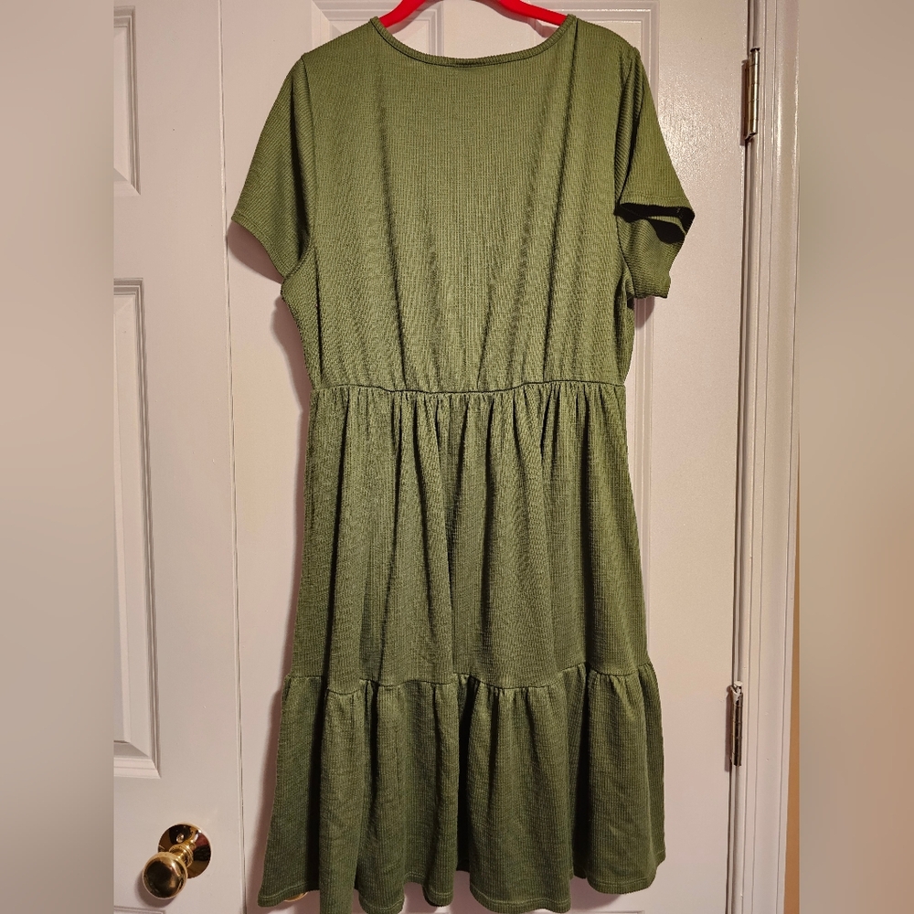 Torrid Mini Rib Knit Babydoll Skater Dress - Picture 3 of 3
